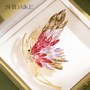 Broche de Mariposa de Cristal Austriaco y Circonita, Diseño Personalizado de Lujo, Aleación, para Boda/Fiesta/Regalo, Broches para Compromiso, Chapado - Product Image 2