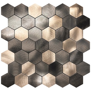Nhôm vỏ và dính backsplash cho trang trí nhà bếp tự dính gạch hình lục giác Gạch <span class=keywords><strong>Mosaic</strong></span> - Product Image 1