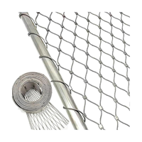 Filet de protection souple en câble d'acier inoxydable flexible, filet de sécurité en câble métallique avec embouts, barrière de sécurité 20 40 60 80mm