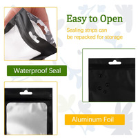 Sacs en plastique Mylar personnalisés avec logo, emballage anti-odeur, fenêtre semi-transparente avec fermeture à glissière, réutilisables pour bijoux, bonbons, cadeaux