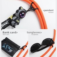 Sac bandoulière avec sangle fine et durable détachable, doté d'une fine sangle d'épaule en cordon et d'une longue corde