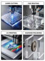 Service de fabrication de panneaux de protection d'écran tactile OEM en acrylique découpé au laser sur mesure