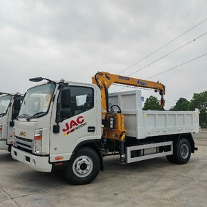 รถบรรทุกดั๊มพ์ JAC 6 ล้อ ติดตั้งเครนบูม 3.2 ตัน รถเครนเคลื่อนที่สำหรับยกสินค้า - Product Image 5