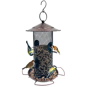 ODM/OEM户外悬挂金属网管蜂鸟喂食器宠物碗和鸟类喂食器