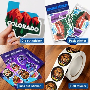Etichette Adesive Personalizzate con Design Cartoon, Impermeabili, <span class=keywords><strong>Logo</strong></span> Stampato, Olografiche in Vinile, Fogli di Adesivi Fustellati su Misura - Product Image 3