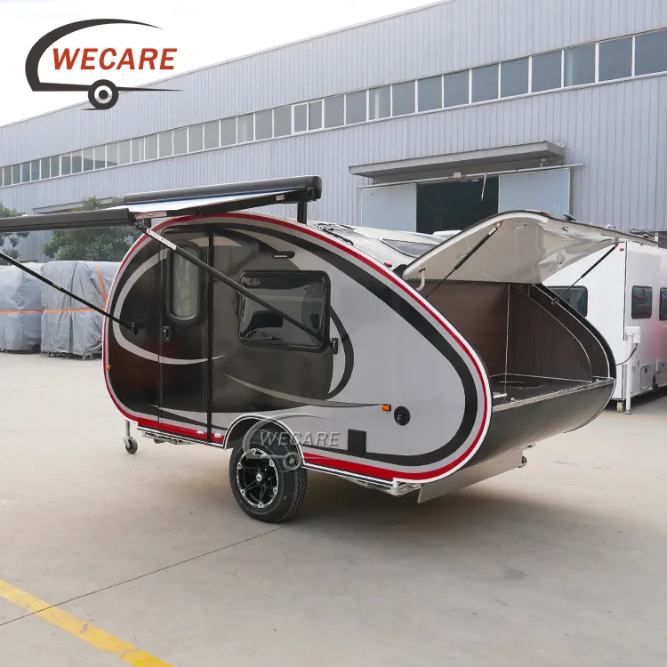 Wecare mini 4x4 off road teardrop berkemah camper Motor perjalanan trailer kecil Australia rv karavan buatan Cina