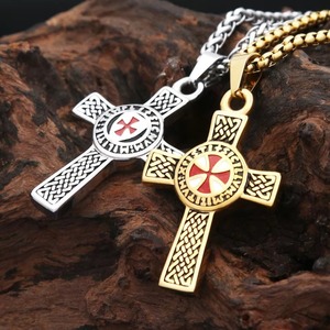 yunnique <b>Cross</b> Titanium Steel Men's Necklace Stainless Steel Pendant Kettle Knot Design Fashion Jewelry - Product Image 4