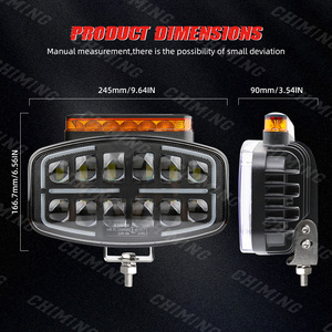 10-30V Led Camions Phare Led <span class=keywords><strong>4x4</strong></span> Blanc Ambre pour scania volvo Heavy Duty Trucks avec Feu de Position + R65 360 degrés - Product Image 2