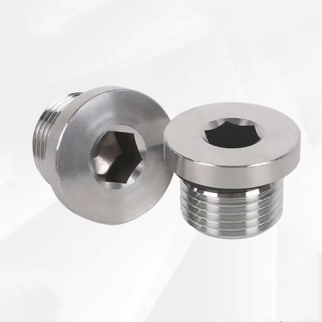 M8 M10 M12 304 in acciaio inox 316L interno esagonale spina del tubo con guarnizione in gomma BSP G3/8 ''G1/2''