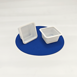 40ml PP trắng nhỏ nước sốt nhựa cup với Foil seal nắp vuông lên men đậu <span class=keywords><strong>curd</strong></span> cà chua takeout nhựa dùng một lần nước sốt cup - Product Image 3