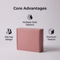 Boîte d'expédition en carton ondulé recyclable et biodégradable avec logo personnalisé rose, pour cosmétiques et électronique intelligente, avec laminage mat
