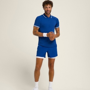 Chemises polo personnalisées avec logo brodé, ensemble de golf à séchage rapide, hauts polo imprimés avec des motifs de balles de golf, chemises de tennis à manches courtes - Product Image 3