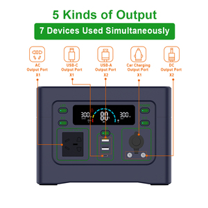 Lifepo4 סוללת ליתיום 110v 220v טהור sine גל מיני כל בבית אחד חיצוני פנימי פנימי גנרטור סולרי נייד 300w - Product Image 4