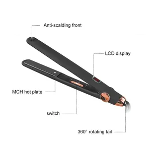 Hair Flat Iron Orange Create Price India Straightener Korean Professional 1.15 Inch Spiral Design Electric Hair Straightener