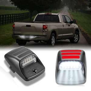 Lampu Pelat Nomor LED Putih + Merah Rakitan Kompatibel dengan 2005-2015 Tacoma 2000-2013 Truk Pickup Tundra - Product Image 1