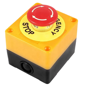Waterproof IP65 Round Head Emergency Stop Plastic Base Self <b>Locking</b> Switch for Outdoor Equipment Knob - Product Image 2