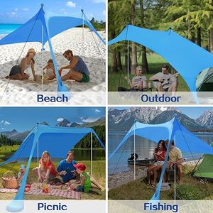 Tienda de playa de bajo precio <span class=keywords><strong>Camping</strong></span> Sun Shelter UPF50 + Toldo de playa de sombra al aire libre para viajes de <span class=keywords><strong>Camping</strong></span> Pesca Patio trasero Diversión o Picnics - Product Image 6