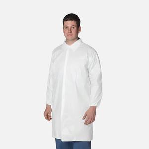 เสื้อกาวน์แพทย์แบบขายส่งสำหรับผู้ใหญ่ สีขาว แบบมืออาชีพ  สามารถปรับแต่งได้ ผลิตจากผ้าไม่ถักทอ สำหรับบุคลากรทางการแพทย์ - Product Image 5