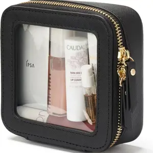 portable pu mini small makeup cosmetic bag