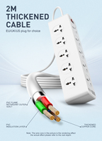 LDNIO SC10610C Regleta de Enchufes Universal con 10 Tomas de CA y 6 Puertos USB de Carga Rápida, Amplia Compatibilidad