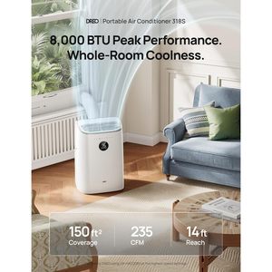 Aire Acondicionado Portátil Dreo de 8000 BTU, Unidad de Refrigeración Inteligente para Dormitorio, Color Blanco - Product Image 2
