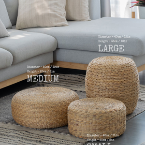 Vente en gros de coussins de meubles Home Deco du fournisseur King Craft Viet Siège en jacinthe d'eau tissé à la main - Product Image 6