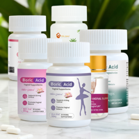Soins féminins, soutien de l'équilibre du pH, nettoyage doux, capsules d'acide borique, fraîcheur, santé féminine, probiotiques, comprimés vaginaux détoxifiants