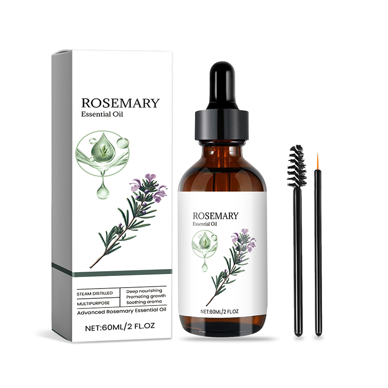 Natural Private Label 60mL Eyelashes Growth Veganic Rosemary Oil Organic Hair Growth Oil for Women
