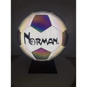 होलोग्राफिक चिंतनशील चमक में अंधेरे फुटबॉल की गेंद फुटबॉल - Product Image 2