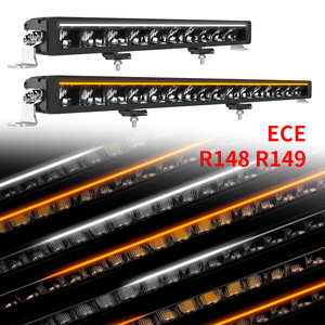 Barre lumineuse LED tout-terrain de 52 pouces homologuée ECE R148 R149 avec feux de position blancs et ambre DRL pour Jeep Wrangler, pick-up et 4x4 - Product Image 1