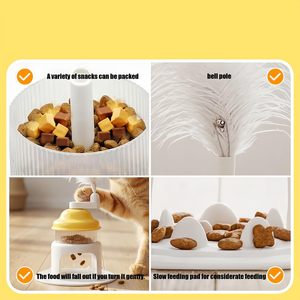 Distributeur de friandises pour chien – mangeoire lente pour animaux de compagnie, jouet pour chat avec bâtonnet pour chiots et chatons, stimulation contre l'ennui, alimentation - Product Image 2