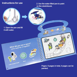 Livre de <span class=keywords><strong>dessin</strong></span> <span class=keywords><strong>à</strong></span> l'eau magique réutilisable pour enfants, jouet éducatif de voyage avec stylo <span class=keywords><strong>à</strong></span> eau magique - Product Image 6