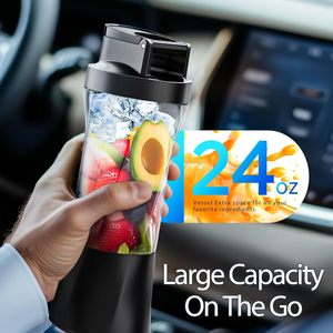 2025 Nueva licuadora eléctrica portátil de jugo fresco trituración de hielo recarga USB 700ml exprimidor doméstico impermeable para viajes gimnasio en casa - Product Image 6