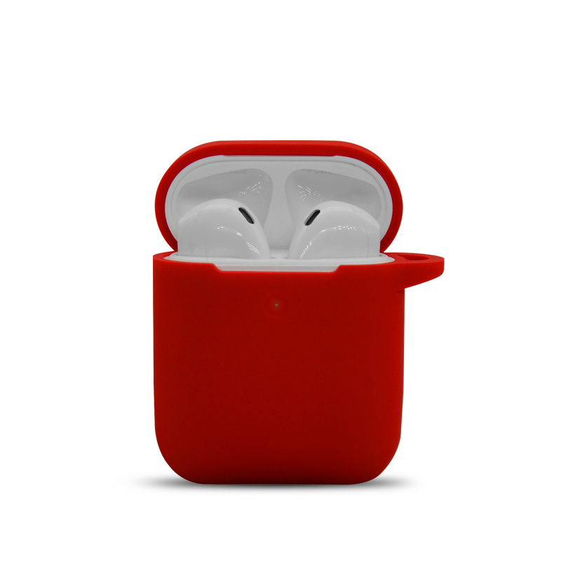 Аксессуары для беспроводных силиконовых наушников Белый защитный противоударный чехол для Apple Airpods 2