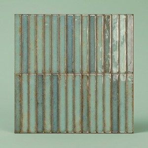 Piastrella Koto Emerald 35x35mm Pre-Tagliata Lucida con Bordi Irregolari - Product Image 1