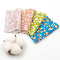 Tissu en coton sergé popeline imprimé numérique personnalisé de haute qualité, motifs floraux pour draps de lit