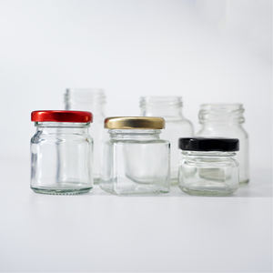 Şeffaf cam konteyner ile özel alüminyum kapak kuş yuvası şişe gıda sınıfı cam kavanoz - Product Image 1