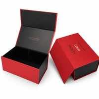 Boîte de style pliable de qualité supérieure emballage en papier boîte pliable magnétique en carton dur noir rouge personnalisée