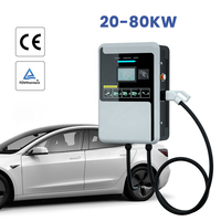 Cargador Rápido de Corriente Continua Bluesky de 20kw-40kw para Montaje en Pared con Conectores Triples CCS, Chademo y GBT y OCPP1.6 para Uso Comercial y Doméstico