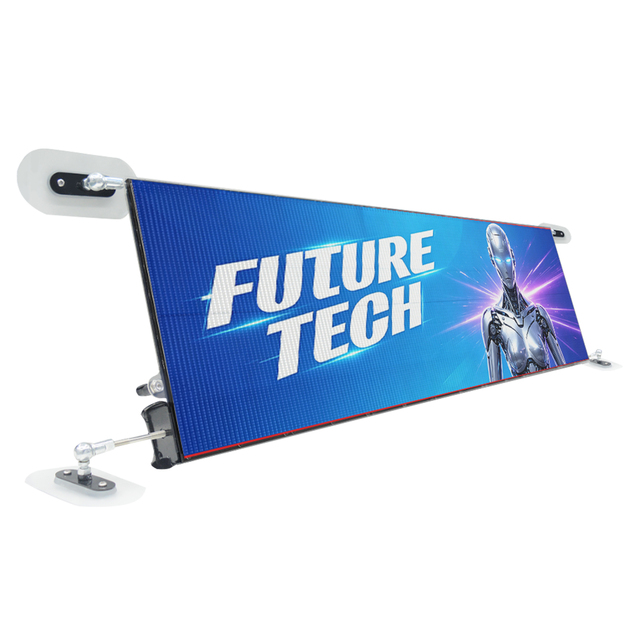 OEM 4G GPS Car Rear Window LED Screen Display Digital Taxi Screen Brightness Adjustment Full Color LED Sign Advertising Board