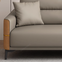 Ensemble de canapés ergonomiques modernes pour bureau et salon, chaises modulaires pour invités en cuir PU durable