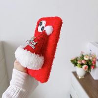 Coque de téléphone portable en peluche TPU avec motif de chapeau de Noël pour iPhone 18 Pro Max, coque de protection intégrale pour iPhone 17 Pro Max