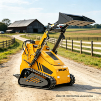 Chargeuse compacte sur chenilles SDJK haute performance, mini-chargeuse diesel pour travaux de terrassement et de construction