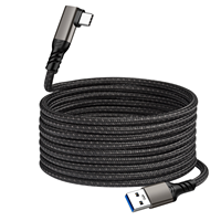 Cable de Carga Rápida YRNOVA USB3.2 Gen2 Blindado de 2m, USB-C 10Gbps 3A 60W, Conductor de Cobre Estañado, Revestimiento de Aleación de Aluminio y Nailon