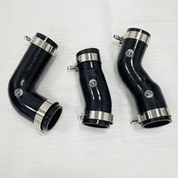 Kit de Tuyaux et Serpentin en Silicone RODIN avec Colliers en T pour Intercooler Turbo E60 E61 530d 525d – Garantie 1 An