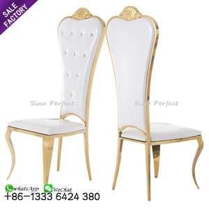 Chaise en acier inoxydable pour couple, mobilier de location pour événements de mariage, décoration de banquet, design moderne Foshan Sinoperfect - Product Image 1