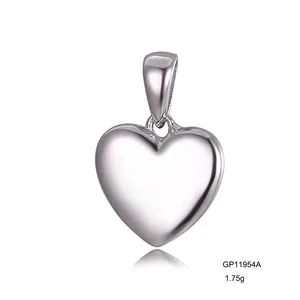 Grace Simple Small 925 Sterling Heart Silver Necklace Pendant