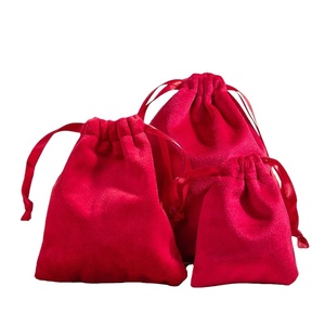 Sac de rangement en velours à cordon de serrage, prix d'usine, pour bijoux, ornements, bracelets en jade et autres bijoux - Product Image 1
