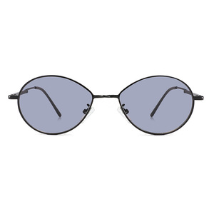 Gafas de sol ovaladas de moda transfronterizas para mujer, montura metálica, protección UV400, lentes de PC, gafas de sol para viajes y conducción. - Product Image 2