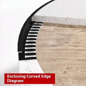 <span class=keywords><strong>Bande</strong></span> de bordure de <span class=keywords><strong>carrelage</strong></span> incurvée en arête de poisson de type F <span class=keywords><strong>bande</strong></span> de pressage d'espace de porte de plancher en bois <span class=keywords><strong>bande</strong></span> de bordure pliable en alliage d'aluminium pour salles de bain - Product Image 5